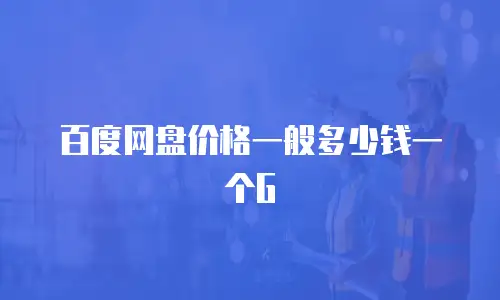 百度网盘价格一般多少钱一个G