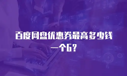 百度网盘优惠券最高多少钱一个G？