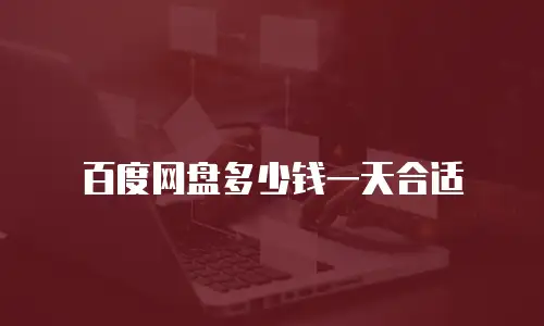 百度网盘多少钱一天合适