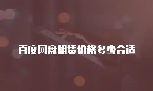 百度网盘租赁价格多少合适