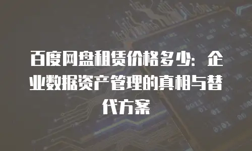 百度网盘租赁价格多少：企业数据资产管理的真相与替代方案