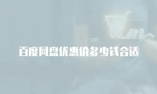 百度网盘优惠价多少钱合适