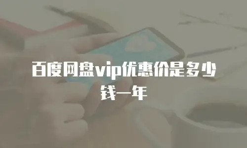 百度网盘vip优惠价是多少钱一年