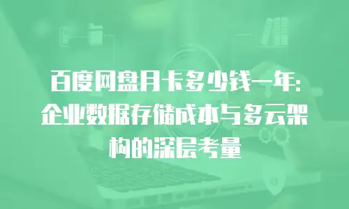 百度网盘月卡多少钱一年：企业数据存储成本与多云架构的深层考量