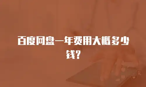 百度网盘一年费用大概多少钱？