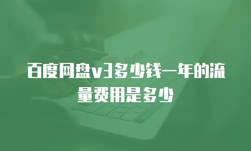 百度网盘v3多少钱一年的流量费用是多少