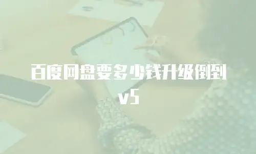百度网盘要多少钱升级倒到v5