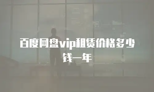 百度网盘vip租赁价格多少钱一年