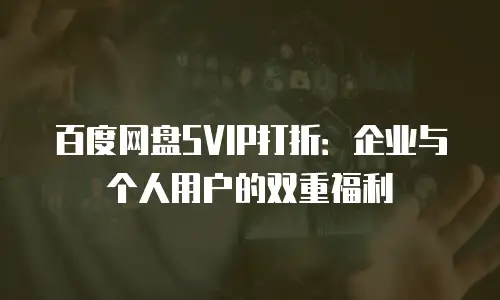 百度网盘SVIP打折：企业与个人用户的双重福利
