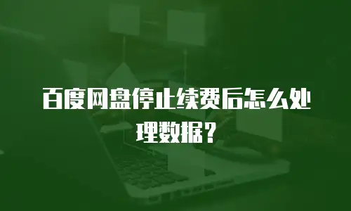 百度网盘停止续费后怎么处理数据？