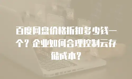 百度网盘价格折扣多少钱一个？企业如何合理控制云存储成本？