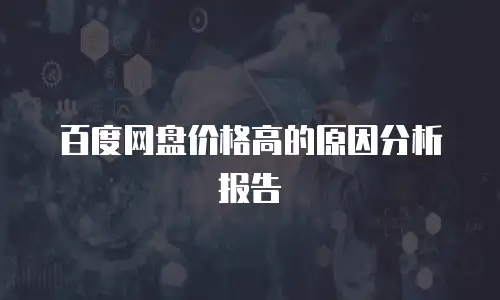 百度网盘价格高的原因分析报告