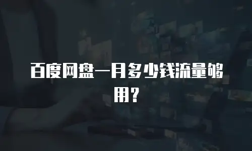 百度网盘一月多少钱流量够用？