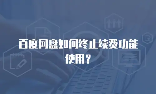 百度网盘如何终止续费功能使用？