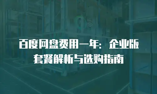 百度网盘费用一年：企业版套餐解析与选购指南