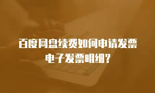 百度网盘续费如何申请发票电子发票明细？
