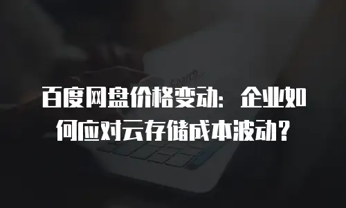 百度网盘价格变动：企业如何应对云存储成本波动？