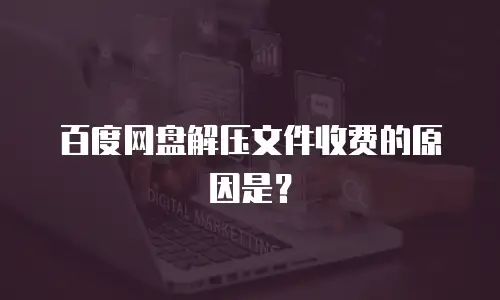 百度网盘解压文件收费的原因是？