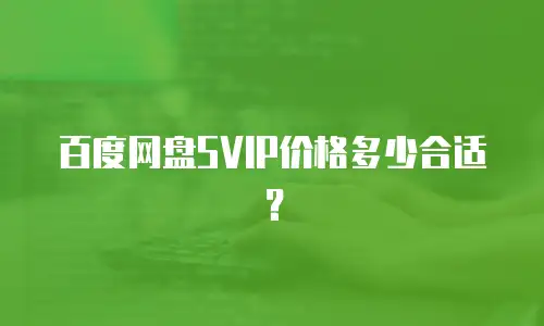 百度网盘SVIP价格多少合适？