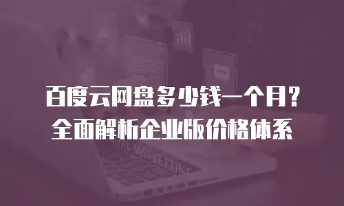 百度云网盘多少钱一个月？全面解析企业版价格体系