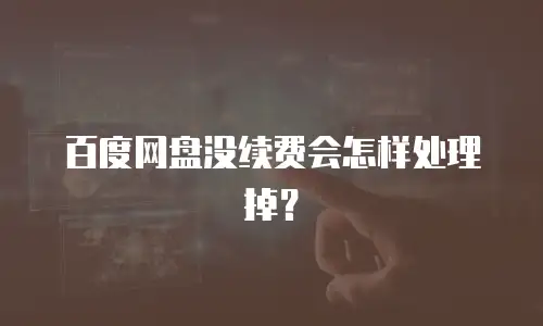 百度网盘没续费会怎样处理掉？