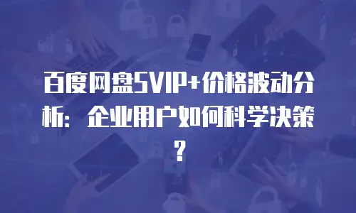 百度网盘SVIP+价格波动分析：企业用户如何科学决策？