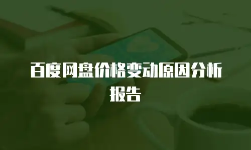 百度网盘价格变动原因分析报告