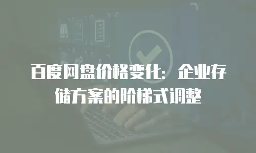 百度网盘价格变化：企业存储方案的阶梯式调整