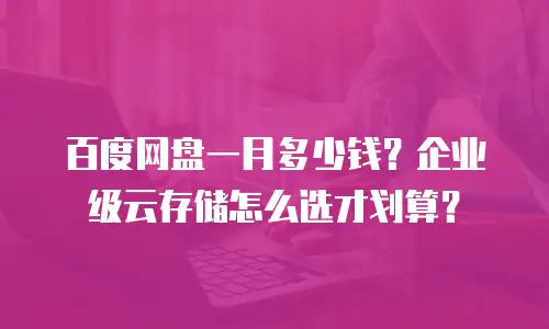 百度网盘一月多少钱？企业级云存储怎么选才划算？