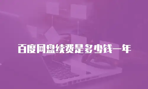 百度网盘续费是多少钱一年
