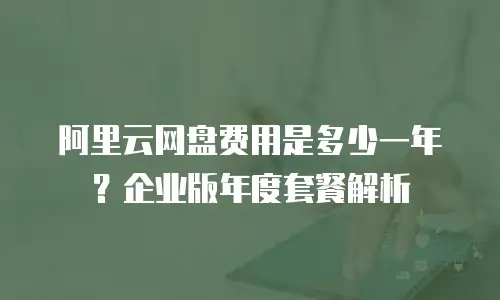 阿里云网盘费用是多少一年？企业版年度套餐解析
