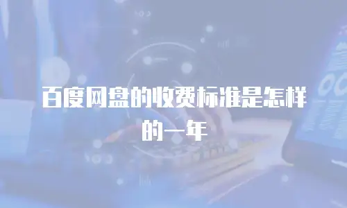 百度网盘的收费标准是怎样的一年