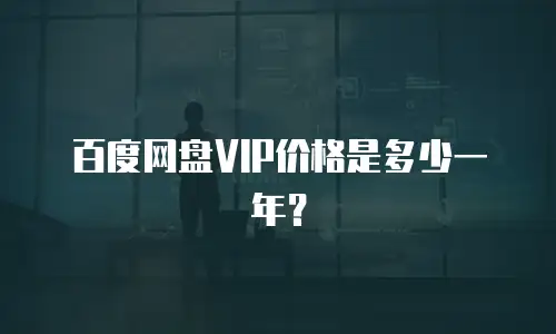 百度网盘VIP价格是多少一年？