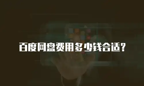 百度网盘费用多少钱合适？
