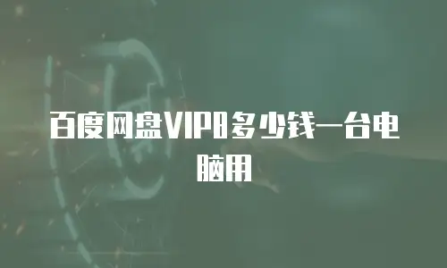 百度网盘vip8多少钱一台电脑用