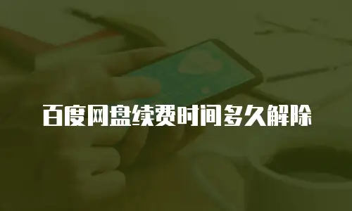 百度网盘续费时间多久解除