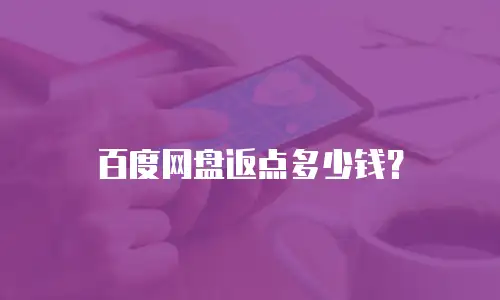百度网盘返点多少钱？
