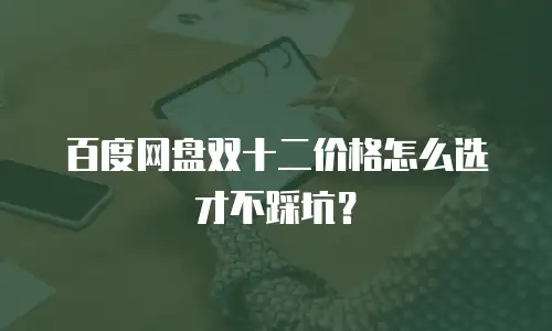 百度网盘双十二价格怎么选才不踩坑？