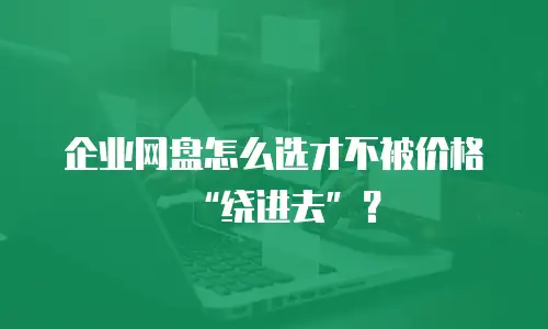 企业网盘怎么选才不被价格&ldquo;绕进去&rdquo;？