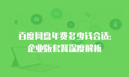 百度网盘年费多少钱合适：企业版套餐深度解析