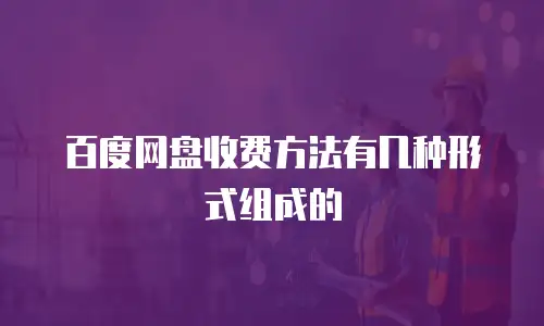 百度网盘收费方法有几种形式组成的