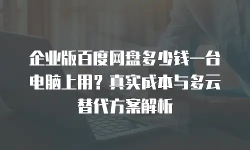 企业版百度网盘多少钱一台电脑上用？真实成本与多云替代方案解析