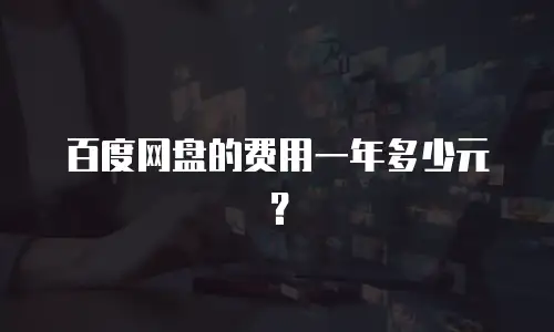 百度网盘的费用一年多少元？