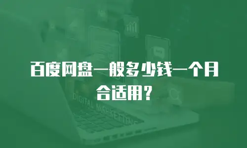 百度网盘一般多少钱一个月合适用？
