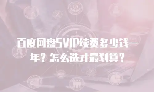 百度网盘SVIP续费多少钱一年？怎么选才最划算？