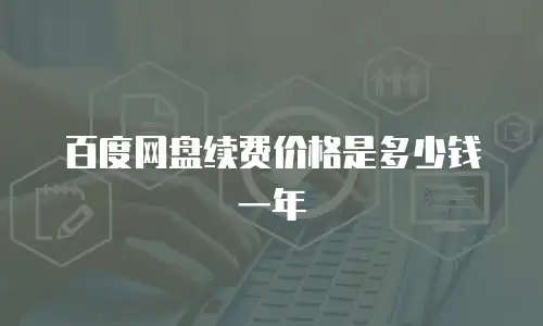 百度网盘续费价格是多少钱一年