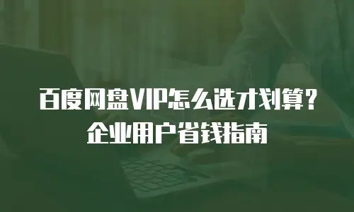 百度网盘VIP怎么选才划算？企业用户省钱指南