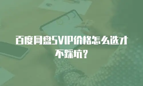 百度网盘SVIP价格怎么选才不踩坑？