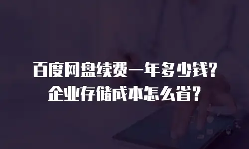 百度网盘续费一年多少钱？企业存储成本怎么省？