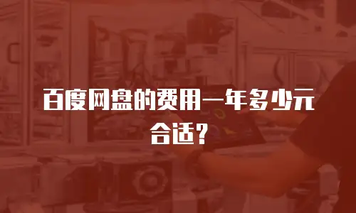 百度网盘的费用一年多少元合适？